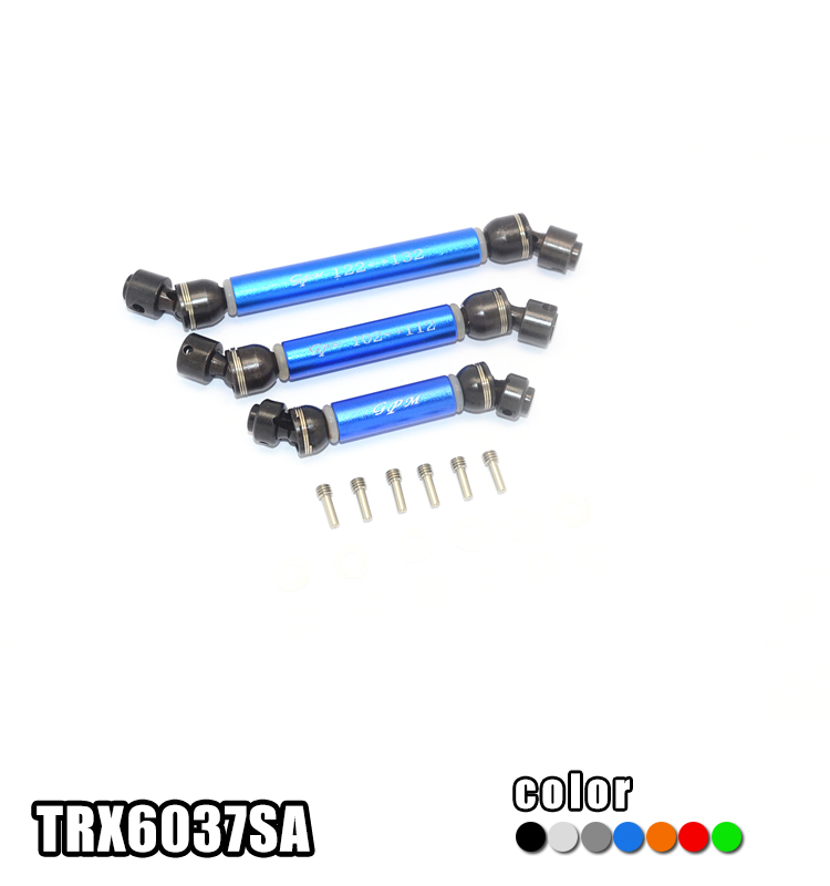 STEEL & ALLOY FRONT/MIDDLE/REAR SHAFT 3PCS/SET TRX6037SA FOR 1/10 SCALE RC TRX6 BENZ G63 6X6 88096-4